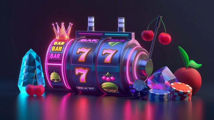 Colorful casino slot game promotion on mobile device