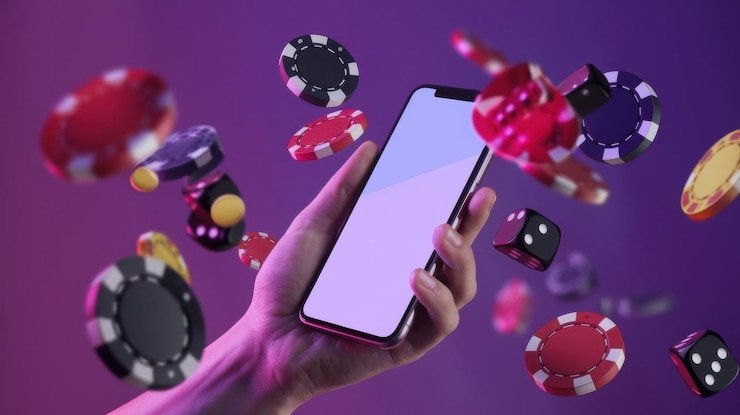 Casino game review details displayed on mobile phone